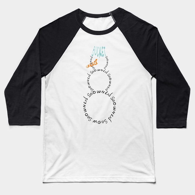 Snowman litter Baseball T-Shirt by Ljuko